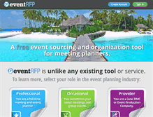 Tablet Screenshot of eventrfp.com